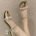 MTX 2025 New Versatile Mid-Heel Chunky Heel Fairy Style Fashion Two-Way Slippers For Women Korean Version High Heels_vogvips.com