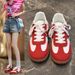 German Training 2025 New Casual Versatile Single Large Size Lightweight Thick Bottom White Shoes For Women Couples_vogvips.com