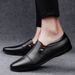 Men's Leather Shoes Soft-soled Men's Shoes Casual Lazy Shoes_vogvips.com