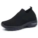 Unisex Size 35 44 Full Black Knitted Material Comfortable Shoes (uniform And School Shoes)_vogvips.com