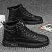 European Warm Series Large Size Autumn Winter Martin Boots Men's New British Style High-top Leather Casual Cotton Shoes Fleece-lined Warm_vogvips.com