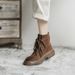 Women's Short 2025 New Martin Slim Spring Style Ankle Boots Winter Autumn Flat Lace-up_vogvips.com
