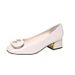 Soft Leather Soft Sole Women's Single Shoes Medium Heel Thick Heel Non-slip Shallow Mouth Work Women's Shoes Mother Shoes_vogvips.com