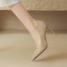 cameido High - Heeled Shoes For Female Etiquette, Pointed - Toe, Thin - Heel, Extra - High - Heeled Single - Soled Shoes, Simple And Elegant_vogvips.com
