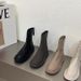 Black Designer Boots Women's Casual Canvas Shoes - Comfortable, Wear-Resisting Outdoor Footwear_vogvips.com