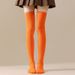 European And American Knee Length Tube Christmas Halloween Solid Color Cosplay Party Role-playing Dance Jk Outfit Beautiful Leg Socks_vogvips.com
