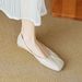 Square Head Single Shoes Women's Thick Heel One Pedal Low Heel Fairy Style Grandma Shoes_vogvips.com