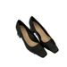 Summer New Satin Square Head Thick Heel Single Shoes Black Apricot Two-color Commuting Versatile Temperament Women's Shoes_vogvips.com