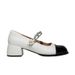Xiaoxiang Home Elegant Style Semi-Curved Mary Jane Patent Leather One-Strap Chunky Heel Princess Single JK Uniform Pearl_vogvips.com