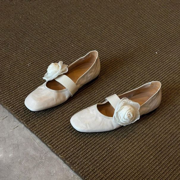 French Style Flat Flower Shallow Mouth Single For Women Spring And Autumn New Evening Versatile Mary_vogvips.com