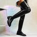 2023 New Versatile Over-the-Knee Large Size Round Toe Chunky Heel Fashion Boots Women's Shoes_vogvips.com