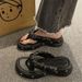 Y2 Star Flip Flops Wearing Summer Thick Soled Non Slip Height Increasing Clip On Shoes For Women 2025 New Versatile And_vogvips.com