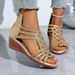 Summer New Women's Casual Comfortable Fashionable Versatile Wedge Sandals - One Size Fits All_vogvips.com