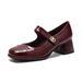 2025A Thick-soled Mary Jane Shoes, Women's Spring High Heels, Elegant And Chunky Single Shoes_vogvips.com