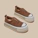 New Thick Soled Height Increasing Sponge Cake Casual Shoes, Versatile Board Shoes For One Foot, Small Breathable Canvas Shoes_vogvips.com
