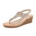 New Fashion Rhinestone Sandals Platform Wedge Women's Shoes_vogvips.com