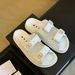 New-Style Velcro Slippers For Women, 2026 Summer New Model, Genuine Leather, Round Open Toe, Thick-Soled, Casual And_vogvips.com