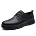 Top-layer Cowhide Men's Business Versatile And Stylish Breathable Shoes, British Casual Lace-up Single Leather Shoes_vogvips.com