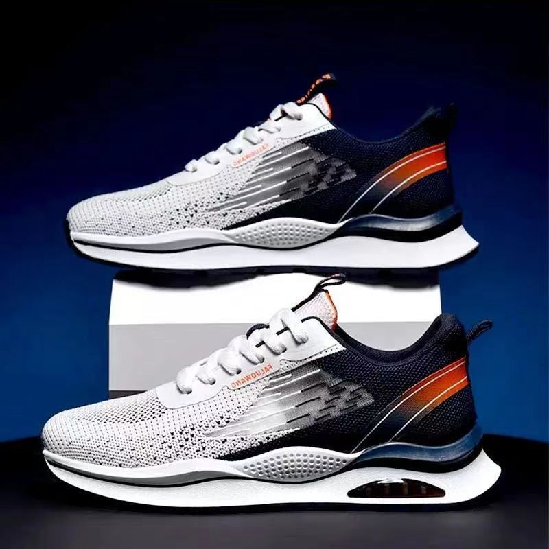 Euro Step Spring New 2025 Sports Breathable Deodorant Running Mesh Men's Casual Shoes Korean Style Trend_vogvips.com