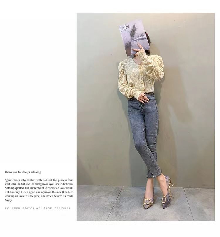 Women's Light Luxury Square Buckle High Heels Women's Stiletto Black Work Shoes Pointed Toe Single Shoes Autumn New_vogvips.com