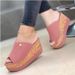 SHLIANG Women Summer Peep Toe Wedges Heeled Sandals Platform Shoes Casual Ladies Outdoor Slippers Beach Shoes Fashion Slides Sandalias S0038_vogvips.com