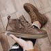 Men's Casual Leather Shoes For Business & Daily Wear - Round Toe, Low Heel, Breathable Mesh Lining, Durable Rubber Sole, Stylish And Comfortable_vogvips.com