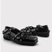 Designer Black Crisscross Strap Bow Mary Janes For Women,low-cut Ballet Flats,flat Sole,vintage Style,single Shoe_vogvips.com