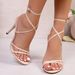 Women's Roman Sandals – Pointed Toe Strappy Heels With Ankle Wrap (Boho Chic Shoes)_vogvips.com