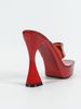 Women's Sexy 12CM Block Heel Mules - Crystal Embellished Square-Toe Party Sandals (Non-Slip Nightclub Shoes For Women)_vogvips.com