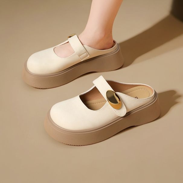 Baotou Half-soled Women's 2026 New Style French-style Flip-flops, Versatile And Fashionable_vogvips.com
