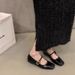Small And Tall Mary Jane Single Women 2025 New Spring Shallow Mouth Fairy Evening Bean Shoes_vogvips.com