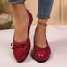 2025 Summer New Bowknot Matching Skirt Shallow Mouth Flat Shoes Korean Version French Low Heel Export Style Moccasins_vogvips.com