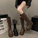 Genuine Leather Over-the-Knee For Women 2024 Autumn New Stylish Versatile Melad Thick-Soled Riding Boots Winter_vogvips.com