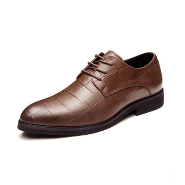 Men's leather shoes spring fashion casual leather shoes business shoes texture glossy comfortable soft sole slip-on men's leather shoes_vogvips.com