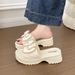 Bow-tie Flip-flops For Women, Summer Fashion, 2026 New Model, Thick-soled, Height-increasing, Non-slip, Beach Sandals_vogvips.com
