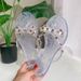 36-42 Size Rivet Herringbone Sandals For Summer Women's Jelly Slippers_vogvips.com