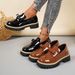 Women's Winter Leather Shoes Low Top Single Bowknot plus Size Platform Style in Stock_vogvips.com