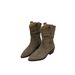 Chunky Heel French Pointed Toe Western Cowboy Short Boots For Women 2025 Autumn Winter New Style_vogvips.com