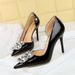 638-K59 Sexy Banquet Pointed High Heels Water Diamond Shallow Mouth Temperament Women's Lacquer Leather Bright Surface_vogvips.com