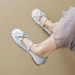 Round Head Ballet Shoes Woman With Light Mouth Bow French Fairy Style Single Shoes Woman_vogvips.com