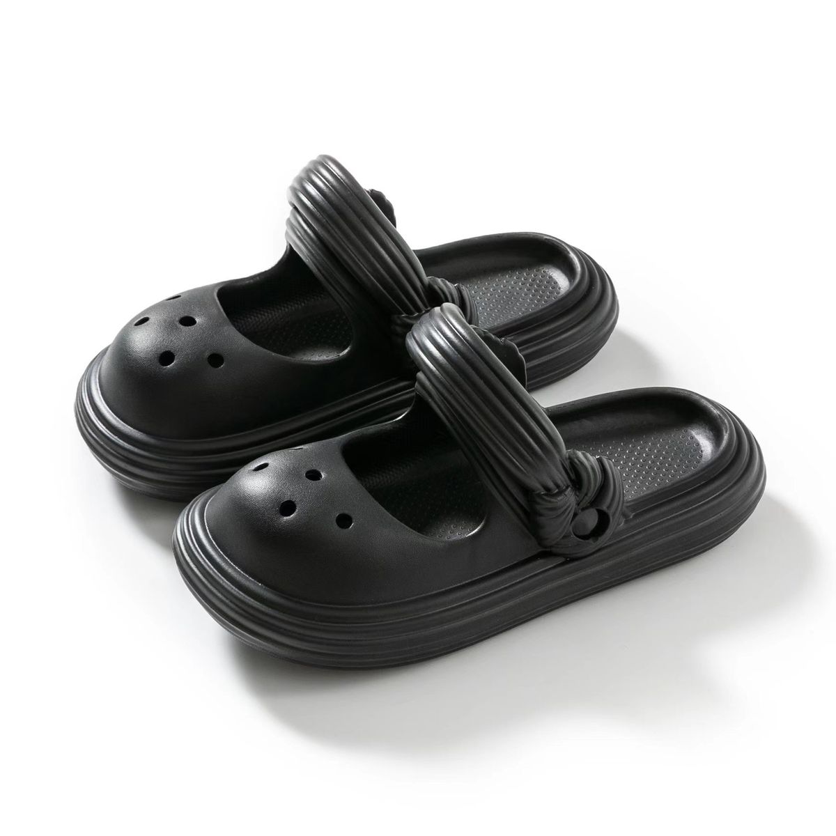 2026 New Summer Women's Slippers Eva French Mary Jane Thick-soled Shit-stepping Bag Head Cool Slippers Hole Shoes_vogvips.com