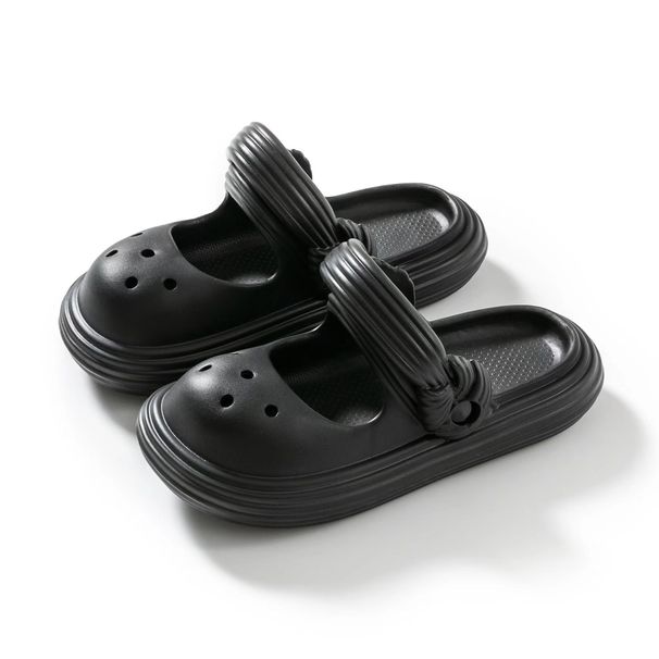 2026 New Summer Women's Slippers Eva French Mary Jane Thick-soled Shit-stepping Bag Head Cool Slippers Hole Shoes_vogvips.com