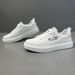 Men's Genuine Leather White And Versatile Casual Board Men's Shoes, Sports Korean Version Trendy Shoes_vogvips.com