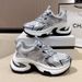 2025 Spring Thick-Soled Dad For Women New Mesh Breathable Fashion Silver Height-Increasing Casual Sneakers Trendy Shoes_vogvips.com