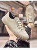 Casual Round Head Lace-up-free Board Shoes Men's Low-top Breathable Sports Hand-scratched Board Shoes Men's Shoes_vogvips.com