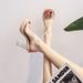One Line Transparent Crystal Ultra-high Waterproof Platform Thick Heel For 2024 New Summer Women's Sandals_vogvips.com