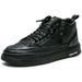 Spring New Breathable High-top Martin Boots Men's Versatile Non-slip Chef Leather Sneakers Trendy Shoes_vogvips.com