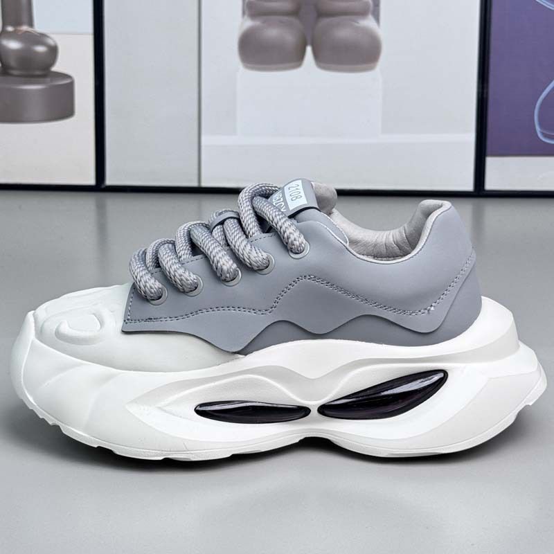 Men's Newan Style Trendy Niche Thick-Soled Height-Increasing Winter Comfortable Internet-Famous Low-Top Air-Cushioned_vogvips.com