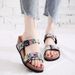 Women's Cork Wedge Sandals - Slip-On Platform Flip Flops With Non-Slip Sole For Beach, Pool & Casual Wear (Black Floral/White/Black)_vogvips.com