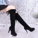 2021 Autumn Winter New Korean Style High Heel Over-the-Knee Long Lace-Up Casual Women Martin Boots_vogvips.com